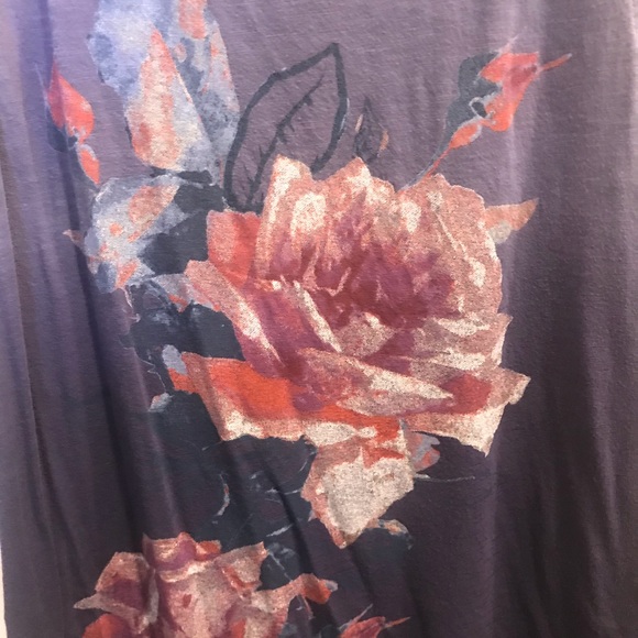 Lucky Brand Blue watercolor floral Tank - Picture 3 of 4